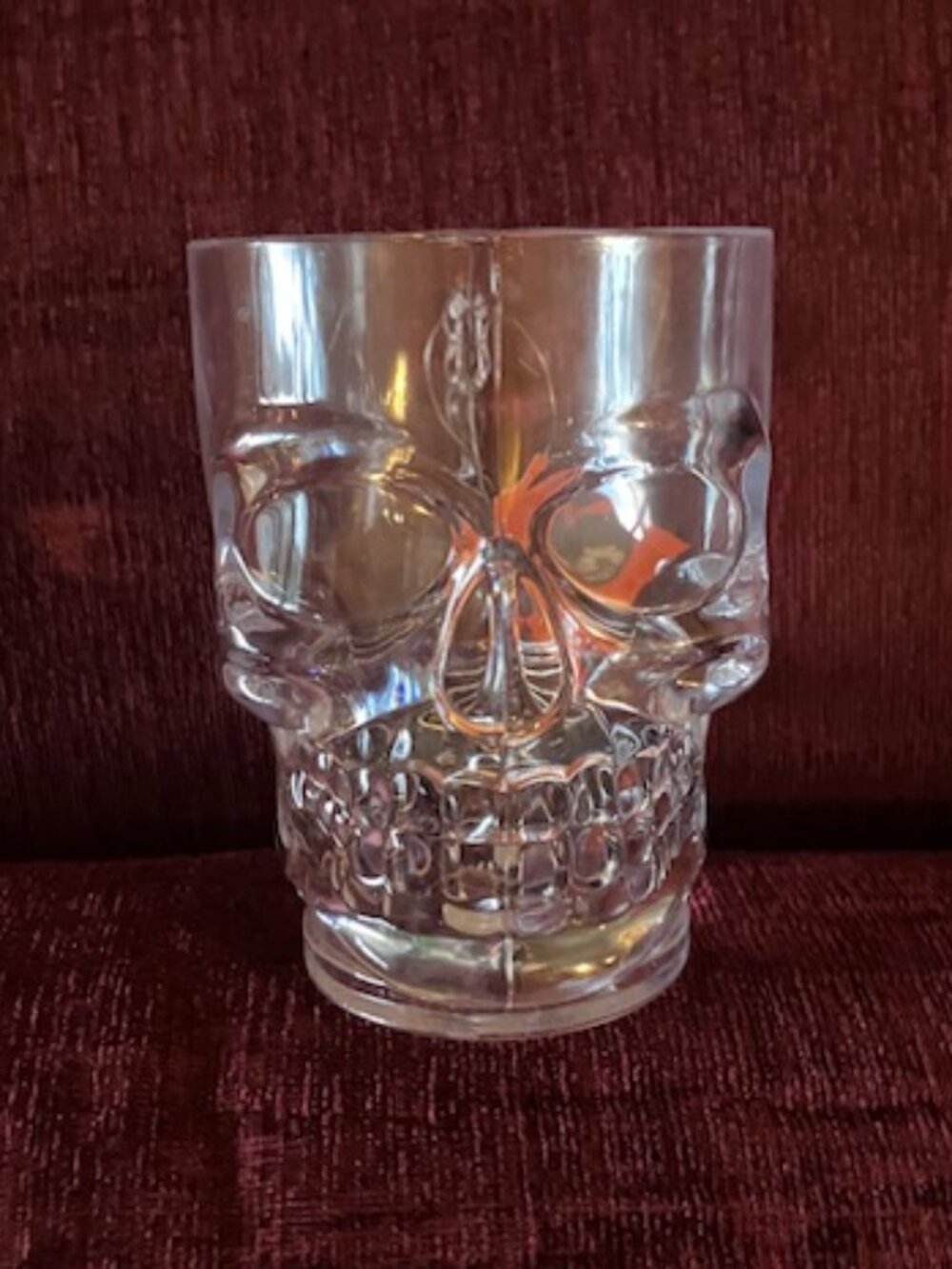 Six Plastic Halloween Skull Mugs NWT